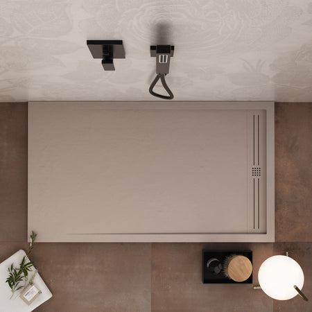 Piatto doccia in marmo resina Sabbia pietra cemento GRID