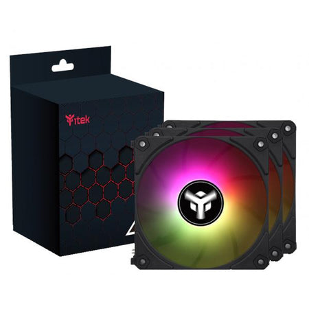 Kit 3x Ventola per case UW12 Black - 12cm- ARGB Sync 5V 3pin- 4pin PWM- Senza fili