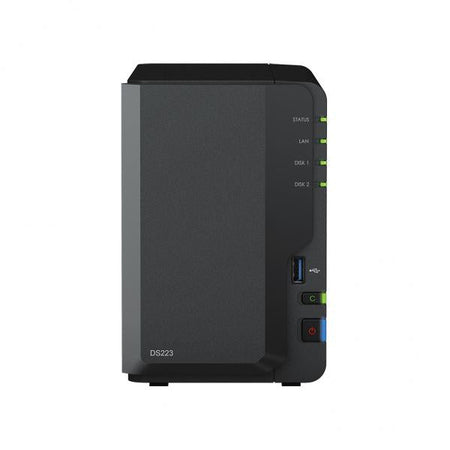 Dispositivo Storage Synology DS223 - NAS DiskStation DS223 Diskless 2 Slot (Senza Dischi Installati) - Realtek RTD1619B - Nero