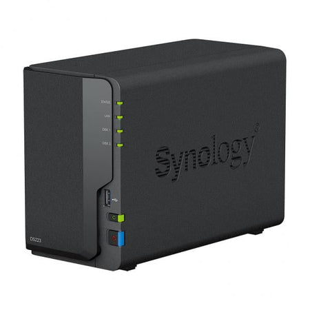 Dispositivo Storage Synology DS223 - NAS DiskStation DS223 Diskless 2 Slot (Senza Dischi Installati) - Realtek RTD1619B - Nero