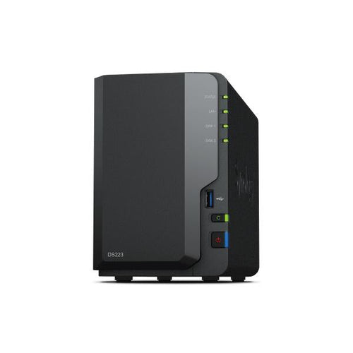 Dispositivo Storage Synology DS223 - NAS DiskStation DS223 Diskless 2 Slot (Senza Dischi Installati) - Realtek RTD1619B - Nero