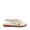 Frau sandali donna a incrocio platino con maxi fibbia 85X6