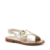 Frau sandali donna a incrocio platino con maxi fibbia 85X6