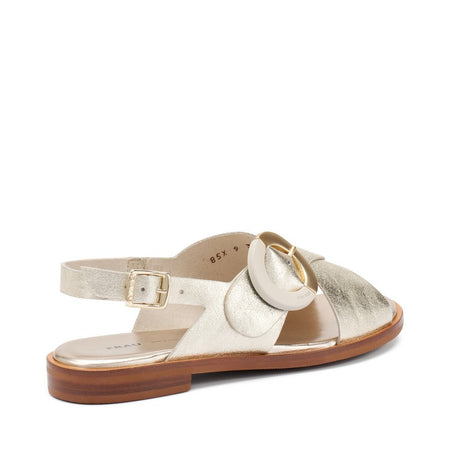 Frau sandali donna a incrocio platino con maxi fibbia 85X6
