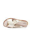 Frau sandali donna a incrocio platino con maxi fibbia 85X6
