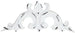 Biscottini Fregio decorativo finitura bianca anticata L12,5xPR1xH5,5 cm