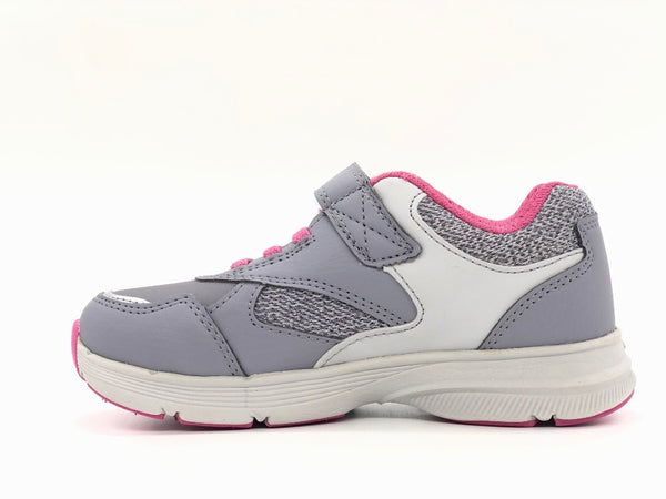GEOX J Hoshiko G Sneaker bambina grigia e rosa