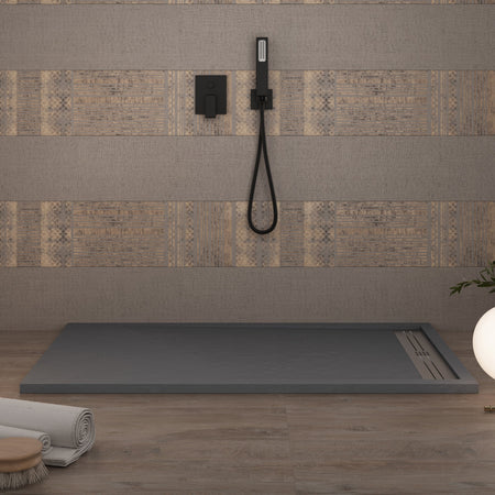 Piatto doccia in marmoresina Grigio Scuro effetto pietra cemento RELAX