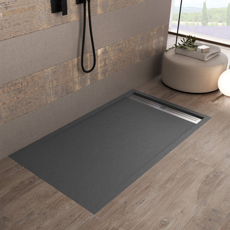 Piatto doccia in marmoresina Grigio Scuro effetto pietra cemento RELAX