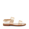 Frau sandali donna a doppia fascia in pelle laminata champagne 86X1