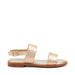 Frau sandali donna a doppia fascia in pelle laminata champagne 86X1