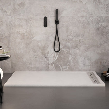 Piatto doccia in marmoresina Bianco effetto pietra cemento RELAX