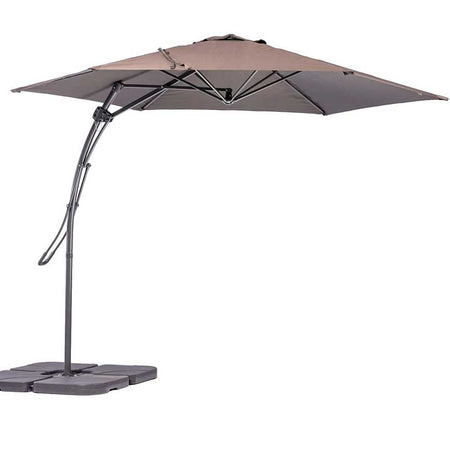Ombrellone da Giardino Sistema Apri&Chiudi Decentrato 3 mt Impermeabile Tortora Airvent