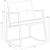 Set Tavolo e Poltrone Dondolo da Esterno Giardino Polyrattan con Cuscini Lavabili