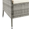 Divanetto Panca 2posti Giardino Patio Grigio in Polyrattan 123x54 H 82.5cm Hotel Bar