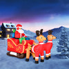 Gonfiabile Natalizio Babbo Natale con Slitta e Renne Decorazione Esterno Giardino
