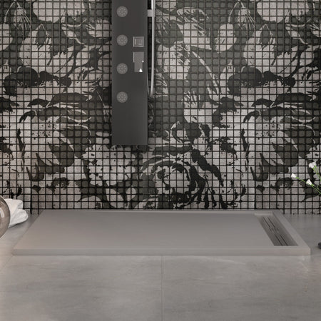 Piatto doccia in marmoresina Grigio Chiaro effetto pietra cemento RELAX