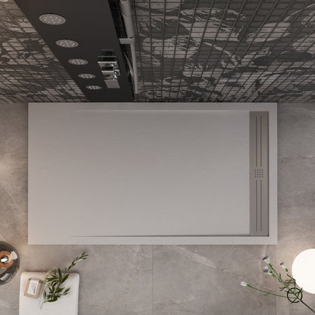 Piatto doccia in marmoresina Grigio Chiaro effetto pietra cemento RELAX
