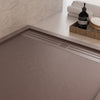 Piatto doccia in marmo resina Marrone pietra cemento GRID