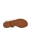 Frau sandali donna a doppia fascia in pelle laminata champagne 86X1
