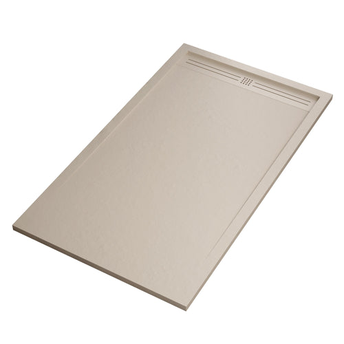 Piatto doccia in marmo resina Crema pietra cemento GRID