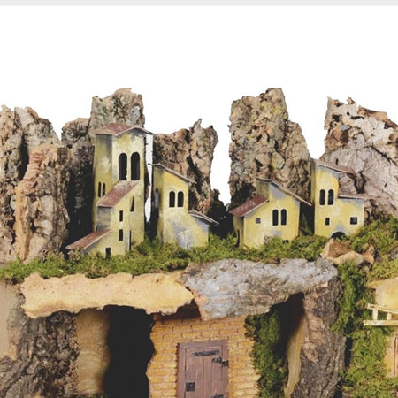 Set 12 Casette Per Presepe Napoletano Natale Casa Presepio In Sughero 6x8x5cm