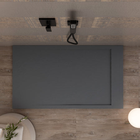 Piatto doccia in marmo resina Grigio Scuro pietra cemento PRESTIGE