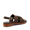Frau sandali donna con nappine in pelle scamosciata t.moro 87D1