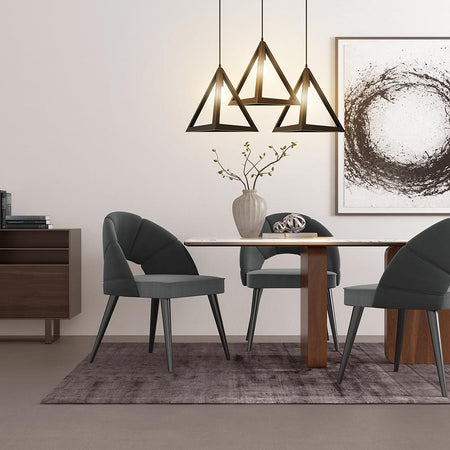 Sospensione Lampadario Moderno in Metallo E27 30x30x30cm Nero Altezza regolabile