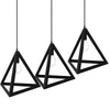 Sospensione Lampadario Moderno in Metallo E27 30x30x30cm Nero Altezza regolabile