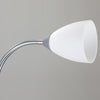 Piantana da Terra Ufficio Soggiorno Metallo Grigio Doppia Luce H.178cm Braccio Regolabile