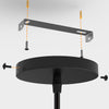 Sospensione Lampadario Moderno in Metallo E27 30x30x30cm Nero Altezza regolabile