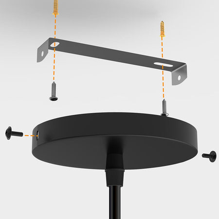 Sospensione Lampadario Moderno in Metallo E27 30x30x30cm Nero Altezza regolabile