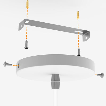Sospensione Lampadario Moderno in Metallo E27 30x30x30cm Bianco Altezza regolabile