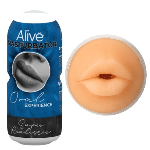Masturbatore maschile bocca The Real Deal Oral di Alive