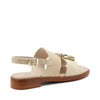 Frau sandali donna con nappine in pelle scamosciata cappuccino 87D1