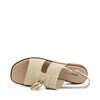 Frau sandali donna con nappine in pelle scamosciata cappuccino 87D1