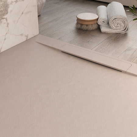 Piatto doccia in marmoresina Sabbia effetto pietra cemento VINCENT