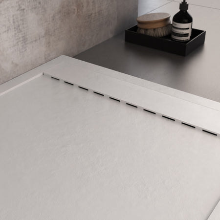 Piatto doccia in marmo resina Bianco pietra cemento PRESTIGE