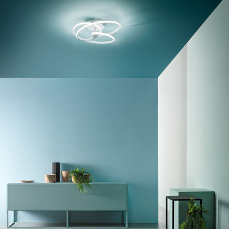 Plafoniera moderna Gea Luce DIVA PP B LED alluminio silicone lampada soffitto