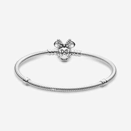 Pandora Bracciale  Disney con maglia snake e chiusura con Minnie e pavé