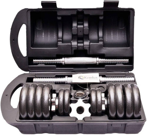 Set Manubri Regolabili Ghisa Da 15 Kg Per Bodybuilding Fitness Sollevamento Pesi
