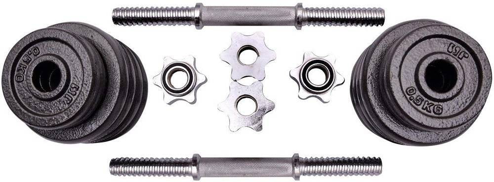 Set Manubri Regolabili Ghisa Da 15 Kg Per Bodybuilding Fitness Sollevamento Pesi