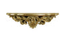 Biscottini Mensola in legno finitura foglia oro anticato Made in Italy L45xPR12,5xH14 cm