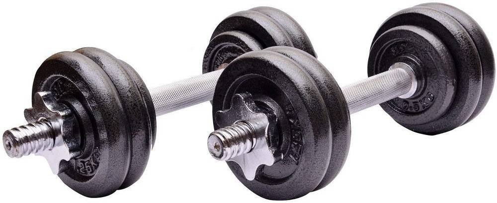 Set Manubri Regolabili Ghisa Da 15 Kg Per Bodybuilding Fitness Sollevamento Pesi