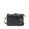 Frau borsa nero piccola in pelle con tracolla B410
