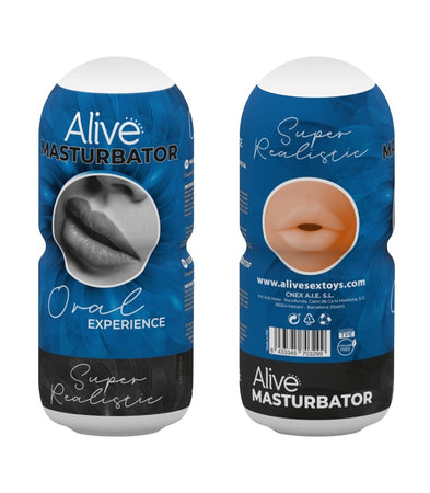 Masturbatore maschile bocca The Real Deal Oral di Alive