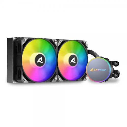 Sharkoon S70 rgb Case per computer, Processore Raffreddatore di liquidi tutto in uno 12 cm Nero 1 pz
