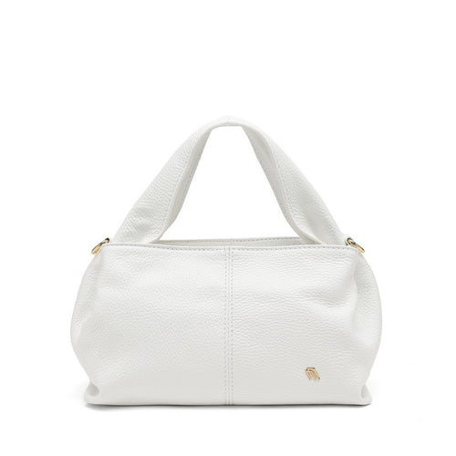 Frau borsa a mano morbida in pelle white B421