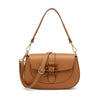Frau borsa in pelle con accessorio col. cuoio B428